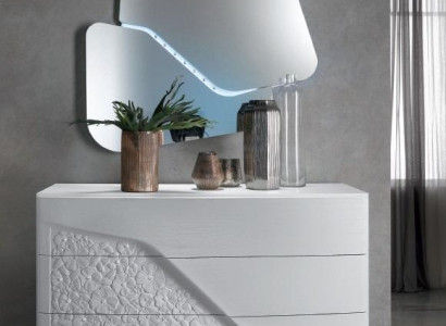 Luxus Set 2tlg Kommode Spiegel Kommoden Holz Konsole Modern Design Weiß Neu